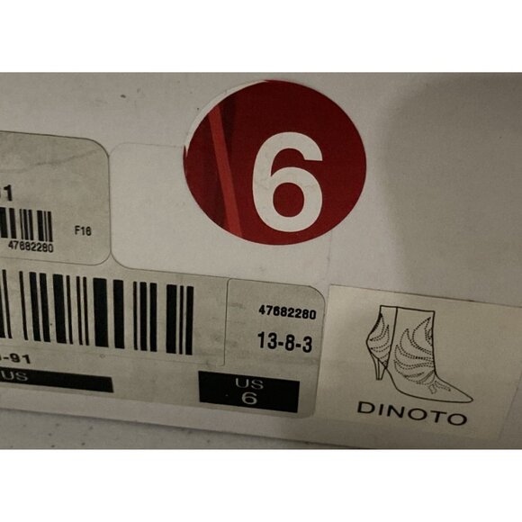 Aldo dinoto Women's Size 6 Black Suede Embroidered Design Ankle Booties NWB - Picture 8 of 9